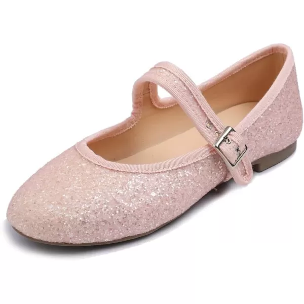 FEVERSOLE Women's Soft Cushion Extra Padded Comfort Round Toe Mary Jane Metal Buckle Fashion Ballet Flats Walking Shoes