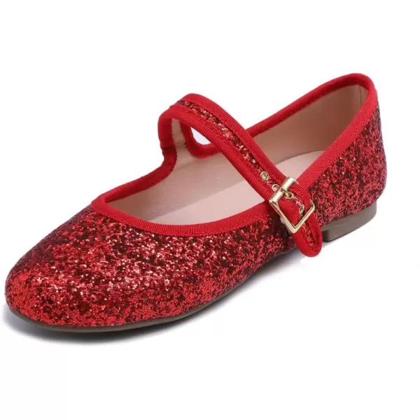 FEVERSOLE Women's Soft Cushion Extra Padded Comfort Round Toe Mary Jane Metal Buckle Fashion Ballet Flats Walking Shoes