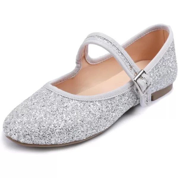FEVERSOLE Women's Soft Cushion Extra Padded Comfort Round Toe Mary Jane Metal Buckle Fashion Ballet Flats Walking Shoes