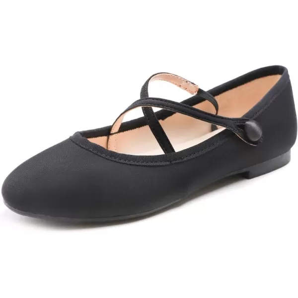 FEVERSOLE Women's Soft Cushion Extra Padded Comfort Round Toe Mary Jane Metal Buckle Fashion Ballet Flats Walking Shoes