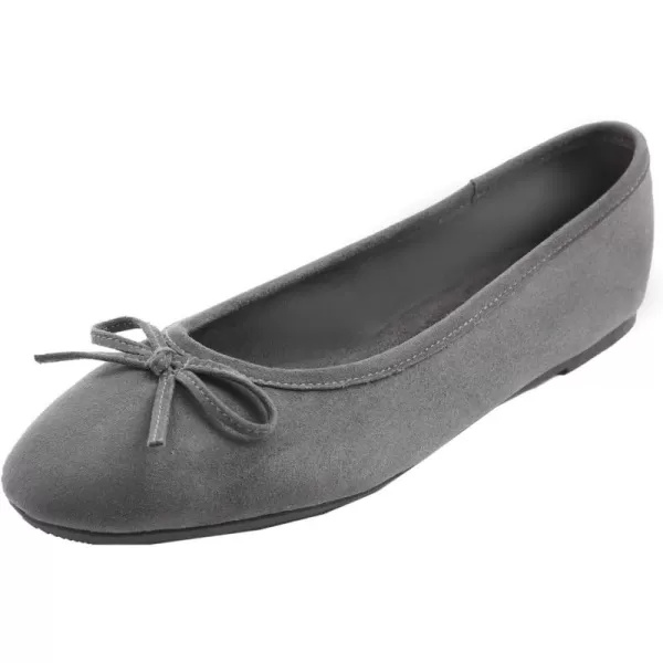FEVERSOLE Women's Ultra Soft Colorful Memory Foam Cushioned Faux Suede Home Ballet Flats