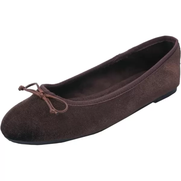 FEVERSOLE Women's Ultra Soft Colorful Memory Foam Cushioned Faux Suede Home Ballet Flats