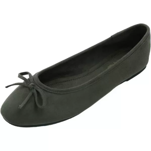 FEVERSOLE Women's Ultra Soft Colorful Memory Foam Cushioned Faux Suede Home Ballet Flats