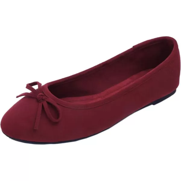 FEVERSOLE Women's Ultra Soft Colorful Memory Foam Cushioned Faux Suede Home Ballet Flats