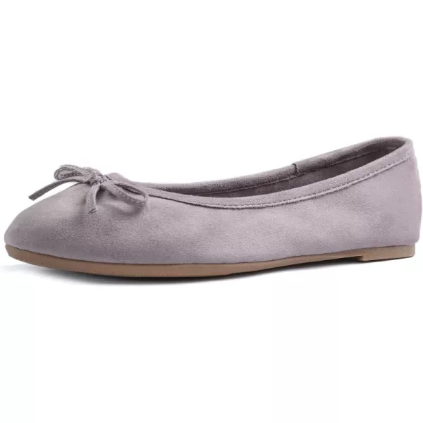 FEVERSOLE Women's Ultra Soft Colorful Memory Foam Cushioned Faux Suede Home Ballet Flats