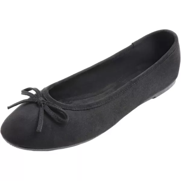 FEVERSOLE Women's Ultra Soft Colorful Memory Foam Cushioned Faux Suede Home Ballet Flats