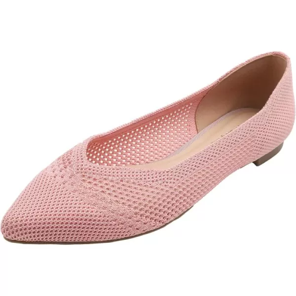 FEVERSOLE Women's Woven Pointy Fashion Cutouts Breathable Knit Flat Shoes