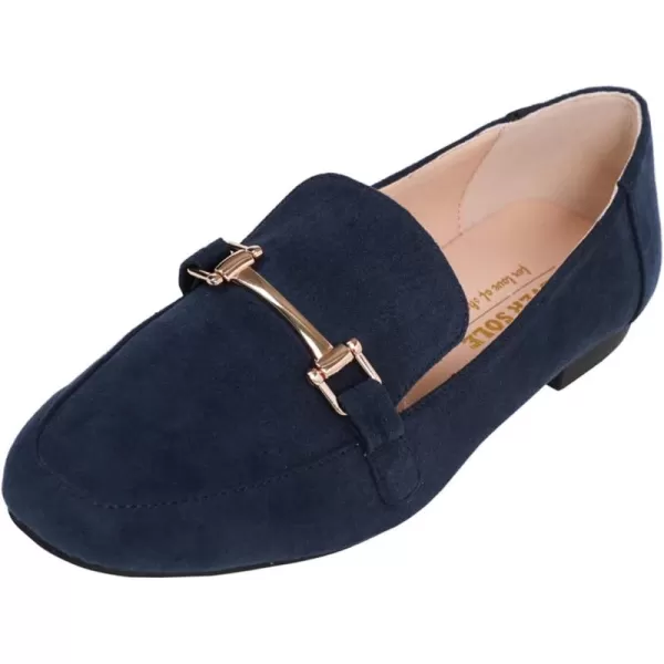 Feversole Women's Fashion Trim Deco Loafer Slippers