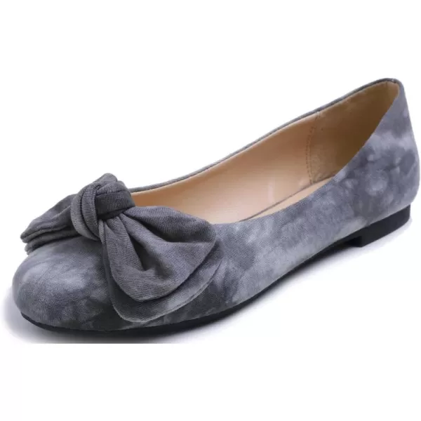 Feversole Women's Round Toe Cute Bow Trim Ballet Flats