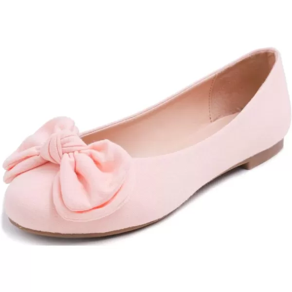 Feversole Women's Round Toe Cute Bow Trim Ballet Flats
