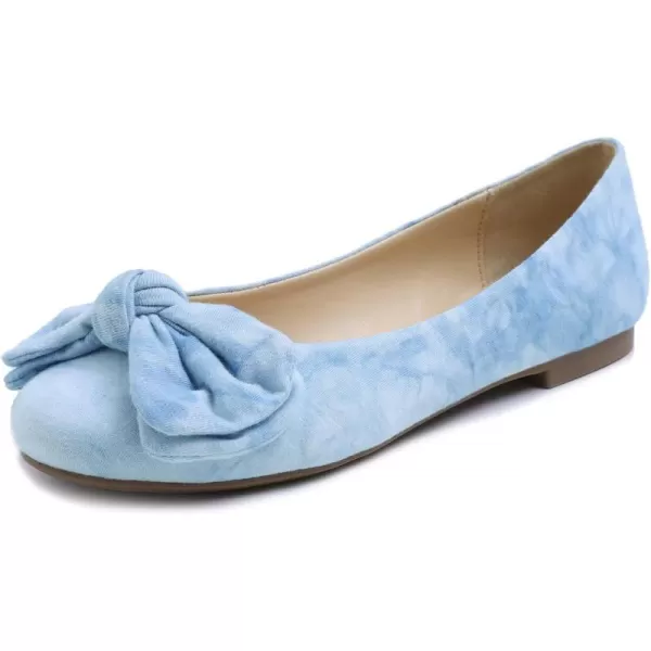 Feversole Women's Round Toe Cute Bow Trim Ballet Flats