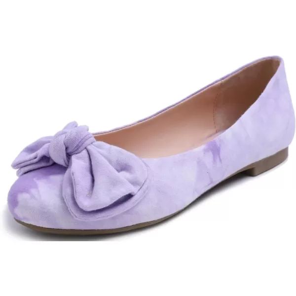Feversole Women's Round Toe Cute Bow Trim Ballet Flats