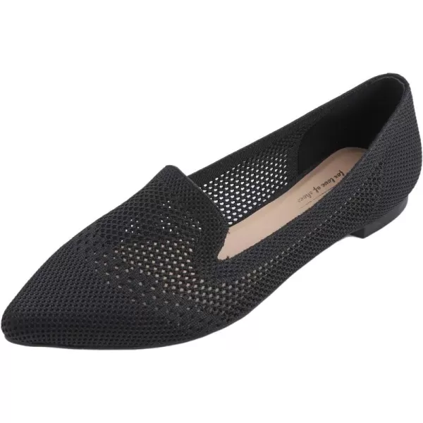 Feversole Women's Woven Fashion Breathable Knit Flat Shoes