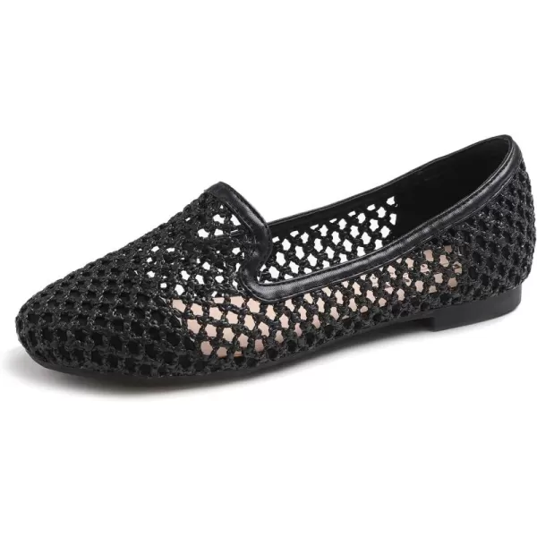 Feversole Women's Woven Fashion Breathable Knit Flat Shoes