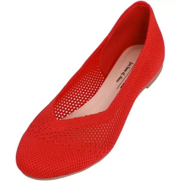 Feversole Women's Woven Fashion Breathable Knit Flat Shoes