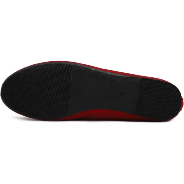 FEVERSOLE Women's Ultra Soft Colorful Memory Foam Cushioned Faux Suede Home Ballet Flats