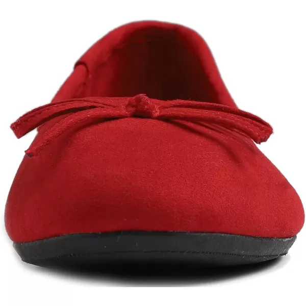 FEVERSOLE Women's Ultra Soft Colorful Memory Foam Cushioned Faux Suede Home Ballet Flats