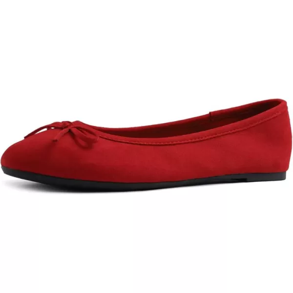 FEVERSOLE Women's Ultra Soft Colorful Memory Foam Cushioned Faux Suede Home Ballet Flats