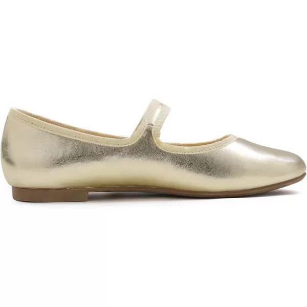 FEVERSOLE Women's Soft Cushion Extra Padded Comfort Round Toe Mary Jane Metal Buckle Fashion Ballet Flats Walking Shoes