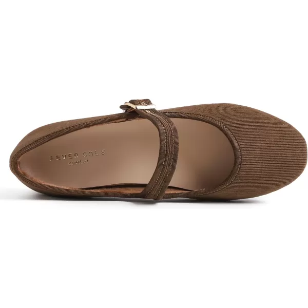 FEVERSOLE Women's Soft Cushion Extra Padded Comfort Round Toe Mary Jane Metal Buckle Fashion Ballet Flats Walking Shoes