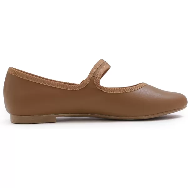 FEVERSOLE Women's Soft Cushion Extra Padded Comfort Round Toe Mary Jane Metal Buckle Fashion Ballet Flats Walking Shoes