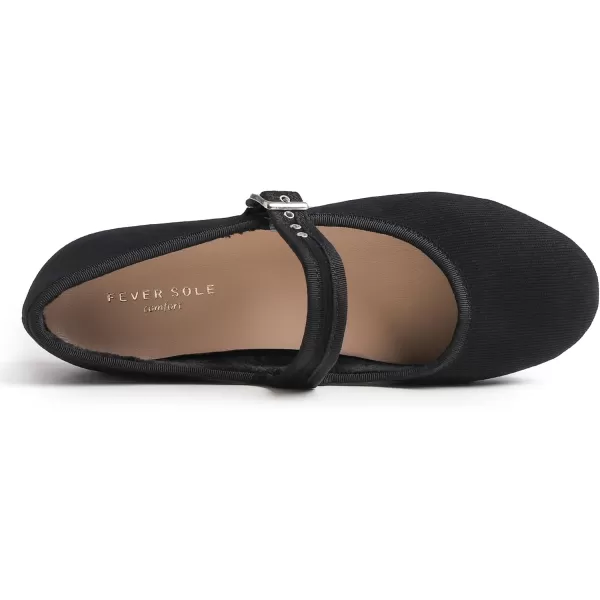 FEVERSOLE Women's Soft Cushion Extra Padded Comfort Round Toe Mary Jane Metal Buckle Fashion Ballet Flats Walking Shoes
