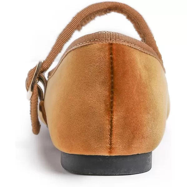 FEVERSOLE Women's Soft Cushion Extra Padded Comfort Round Toe Mary Jane Metal Buckle Fashion Ballet Flats Walking Shoes