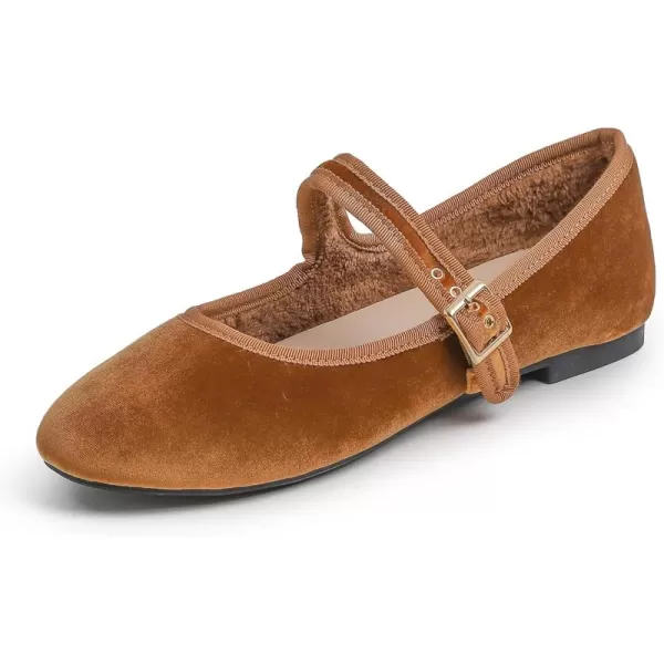 FEVERSOLE Women's Soft Cushion Extra Padded Comfort Round Toe Mary Jane Metal Buckle Fashion Ballet Flats Walking Shoes
