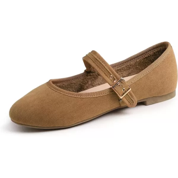 FEVERSOLE Women's Soft Cushion Extra Padded Comfort Round Toe Mary Jane Metal Buckle Fashion Ballet Flats Walking Shoes