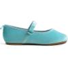 imageFEVERSOLE Girls Cute Dress Mary Jane Shoes Soft Party Holiday Ballet FlatsBlue Velvet Loop Maryjane