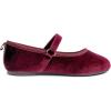 imageFEVERSOLE Girls Cute Dress Mary Jane Shoes Soft Party Holiday Ballet FlatsBurgundy Velvet Loop Maryjane