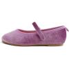 imageFEVERSOLE Girls Cute Dress Mary Jane Shoes Soft Party Holiday Ballet FlatsLilac Velvet Loop Maryjane