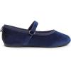 imageFEVERSOLE Girls Cute Dress Mary Jane Shoes Soft Party Holiday Ballet FlatsNavy Velvet Loop Maryjane