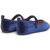 imageFEVERSOLE Girls Cute Dress Mary Jane Shoes Soft Party Holiday Ballet FlatsNavy Velvet Loop Maryjane