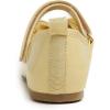 imageFEVERSOLE Girls Cute Dress Mary Jane Shoes Soft Party Holiday Ballet FlatsYellow Patent Vegan Leather Bow Tie Loop Maryjane