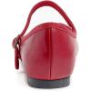 imageFEVERSOLE Womens Soft Cushion Extra Padded Comfort Round Toe Mary Jane Metal Buckle Fashion Ballet Flats Walking ShoesRetro Red Vegan Leather Mary Jane With Canvas Lining