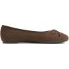 imageFEVERSOLE Womens Ultra Soft Colorful Memory Foam Cushioned Faux Suede Home Ballet FlatsBrown Corduroy