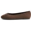 imageFEVERSOLE Womens Ultra Soft Colorful Memory Foam Cushioned Faux Suede Home Ballet FlatsBrown Corduroy