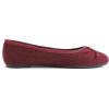 imageFEVERSOLE Womens Ultra Soft Colorful Memory Foam Cushioned Faux Suede Home Ballet FlatsBurgundy Corduroy