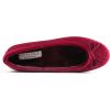 imageFEVERSOLE Womens Ultra Soft Colorful Memory Foam Cushioned Faux Suede Home Ballet FlatsBurgundy Red Velvet Fur Lined