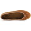 imageFEVERSOLE Womens Ultra Soft Colorful Memory Foam Cushioned Faux Suede Home Ballet FlatsCamel Velvet