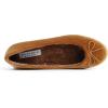 imageFEVERSOLE Womens Ultra Soft Colorful Memory Foam Cushioned Faux Suede Home Ballet FlatsCamel Velvet Fur Lined