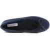 imageFEVERSOLE Womens Ultra Soft Colorful Memory Foam Cushioned Faux Suede Home Ballet FlatsNavy Blue Velvet Fur Lined