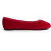 imageFEVERSOLE Womens Ultra Soft Colorful Memory Foam Cushioned Faux Suede Home Ballet FlatsRed Velvet