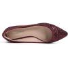 image:imageFEVERSOLE Womens Fashion Pointed Toe Classic Dressy Shiny Comfort Cushioned FlatsGlitter Burgundy