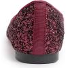image:imageFEVERSOLE Womens Fashion Pointed Toe Classic Dressy Shiny Comfort Cushioned FlatsGlitter Burgundy
