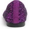 image:imageFEVERSOLE Womens Fashion Pointed Toe Classic Dressy Shiny Comfort Cushioned FlatsGlitter Purple