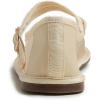 image:imageFEVERSOLE Womens Soft Breathable Mary Jane Memory Foam Cushioned Comfort Round Toe Metal Buckle Flats Walking ShoesBeige Mesh Mary Jane With Round Buckle