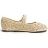 image:imageFEVERSOLE Womens Soft Breathable Mary Jane Memory Foam Cushioned Comfort Round Toe Metal Buckle Flats Walking ShoesBeige Raffia Mary Jane With Round Buckle