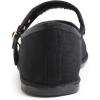 image:imageFEVERSOLE Womens Soft Breathable Mary Jane Memory Foam Cushioned Comfort Round Toe Metal Buckle Flats Walking ShoesBlack Corduroy Fur Lined Mary Jane With Round Buckle